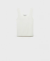 Mango Women's Low Neckline Fine-Knit Top