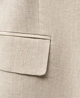 Mango Women's Belted Linen Suit Jacket