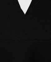 Mango Women's Fine-Knit Peplum Top