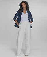 Calvin Klein Women's Faux Denim 3/4 Sleeve Jacket