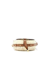 Pre-Owned Chloe Small Marcie Basket Crossbody Bag Raffia and Leather