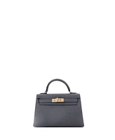 Pre-Owned Hermes Kelly 20 Handbag Grey Epsom with Permabrass Hardware