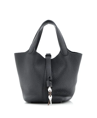 Pre-Owned Hermes Pm Monochrome Picotin Lock Bag Clemence