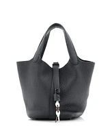 Pre-Owned Hermes Pm Monochrome Picotin Lock Bag Clemence