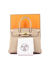 Pre-Owned Hermes Birkin 30 Handbag Light Togo with Gold Hardware