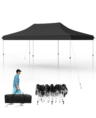 10 X 20 Ft Pop up Canopy Tent Foldable Portable Outdoor Gazebo with Carry Bag