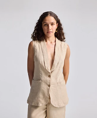 Reistor Women's Sleeveless Hemp Jacket Set