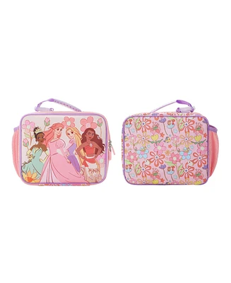 Disney Princess Characters On Floral Print 8” Lunch Kit