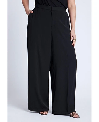 Eloquii Women's Plus Wide Leg Trouser