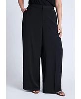 Eloquii Women's Plus Wide Leg Trouser