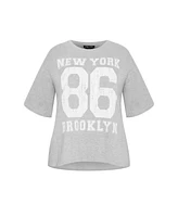 City Chic Plus Lani Oversized Tee