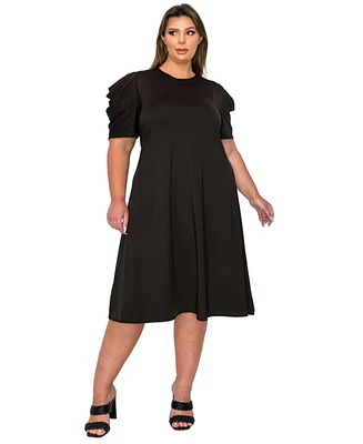 L I V D Plus Aleyna Flare Dress
