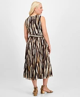 Sandra Darren Women's Sleeveless Tie-Waist Midi Dress
