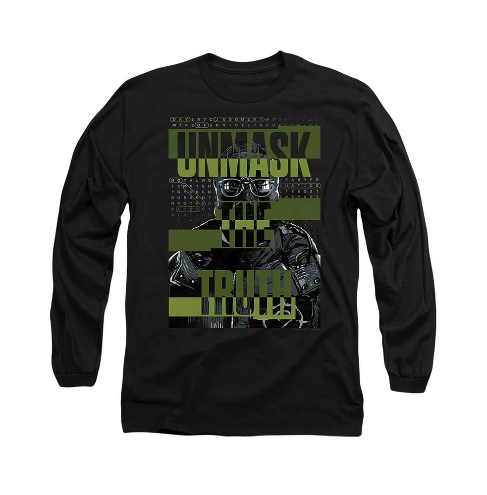 Batman Men's The Unmask Truth Long Sleeve Adult Tee / T-Shirt