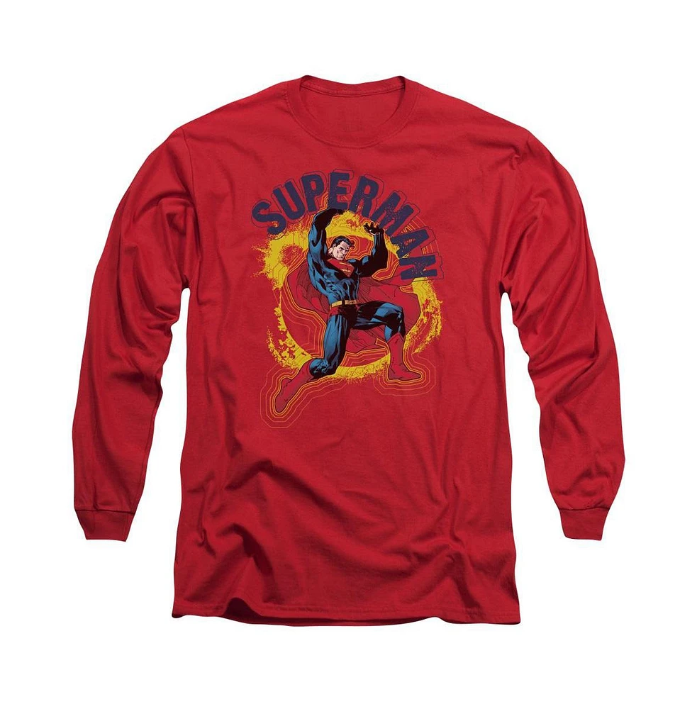 Superman Mens A Name To Uphold Long Sleeve Adult Tee / T-Shirt