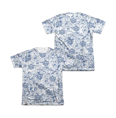 Superman Men's Super Is The Man (Front/Back Print) Adult 65/35 Poly/Cotton Short Sleeve Tee / T-Shirt