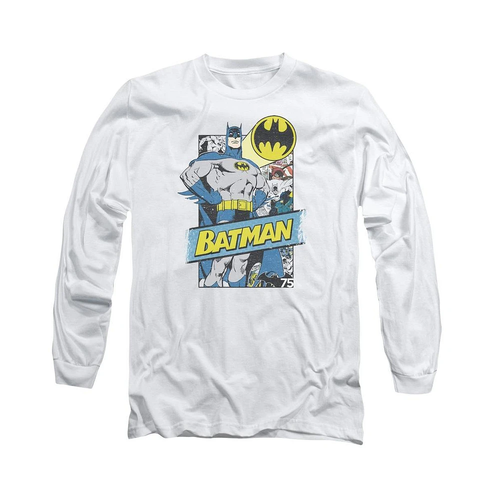 Batman Men's Out Of The Pages Long Sleeve Adult Tee / T-Shirt