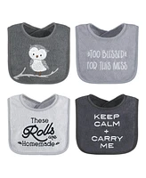 The Peanutshell Baby Girls Unisex Terry Bibs, 18 Pack for Feeding, Teething, or Drooling, Neutrals and Holiday Theme