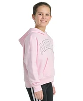 adidas Big Girls Long-Sleeve Graphics Fleece Pullover Hoodie