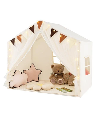 Large Toddler Playhouse Tent with Door Curtains Windows