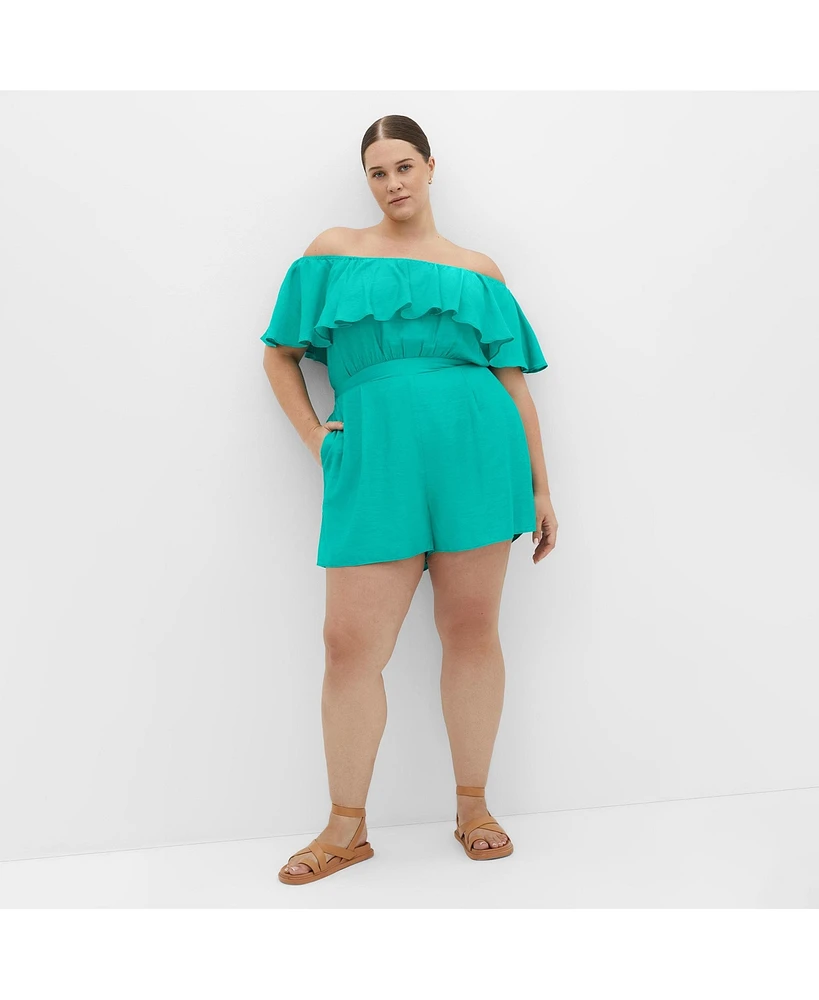City Chic Plus Serene Playsuit