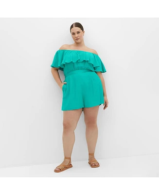 City Chic Plus Serene Playsuit