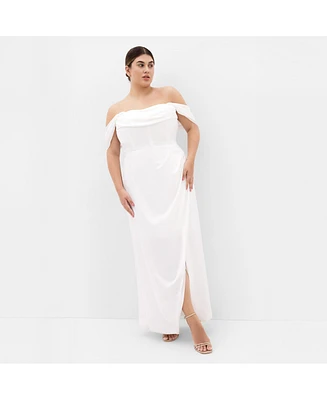 City Chic Plus Forbidden Love Maxi Dress