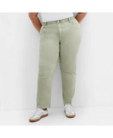 City Chic Plus Harley Fit Clover Row Straight Jean