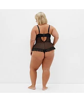 City Chic Plus Viva Ouvert Bodysuit