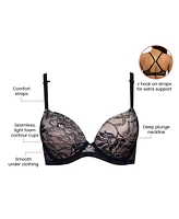 Parfait Women's Luxlacy Lace T-Shirt Bra, Black, 40H