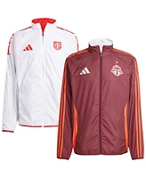 Adidas Men's Red/White Toronto Fc 2025 Anthem Reversible Full-Zip Jacket