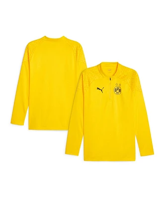 Puma Men's Yellow Borussia Dortmund 2023/24 Quarter-Zip Training Sweatshirt