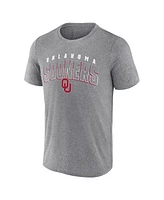 Fanatics Men's Heather Gray Oklahoma Sooners Outline Split T-Shirt