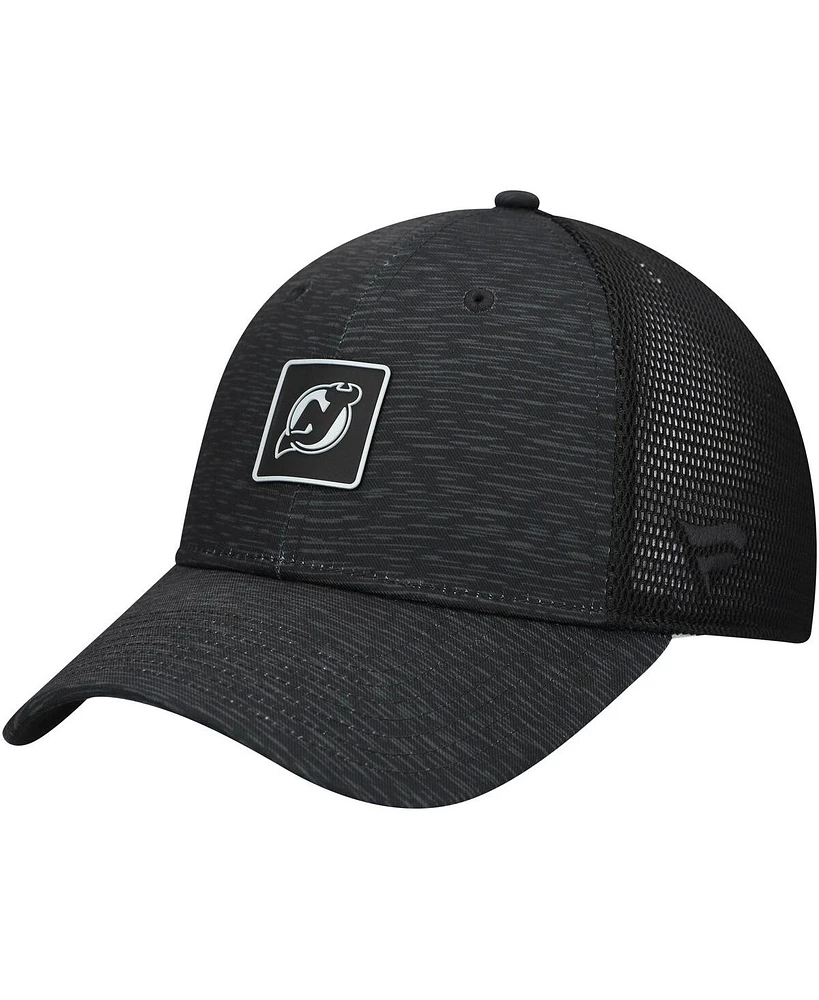 Fanatics Women's Black New Jersey Devils Authentic Pro Adjustable Trucker Hat