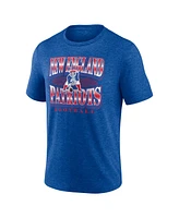 Fanatics Men's Heather Royal New England Patriots Extreme Tackle Tri-Blend T-Shirt