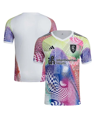Adidas Men's White Real Salt Lake 2025 Pride Pre-Match Jersey