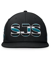 Fanatics Men's Black San Jose Sharks Authentic Pro Alternate Jersey Snapback Hat