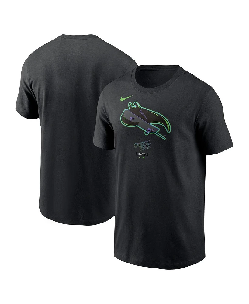 Nike Men's Black Tampa Bay Rays City Connect Large Logo T-Shirt