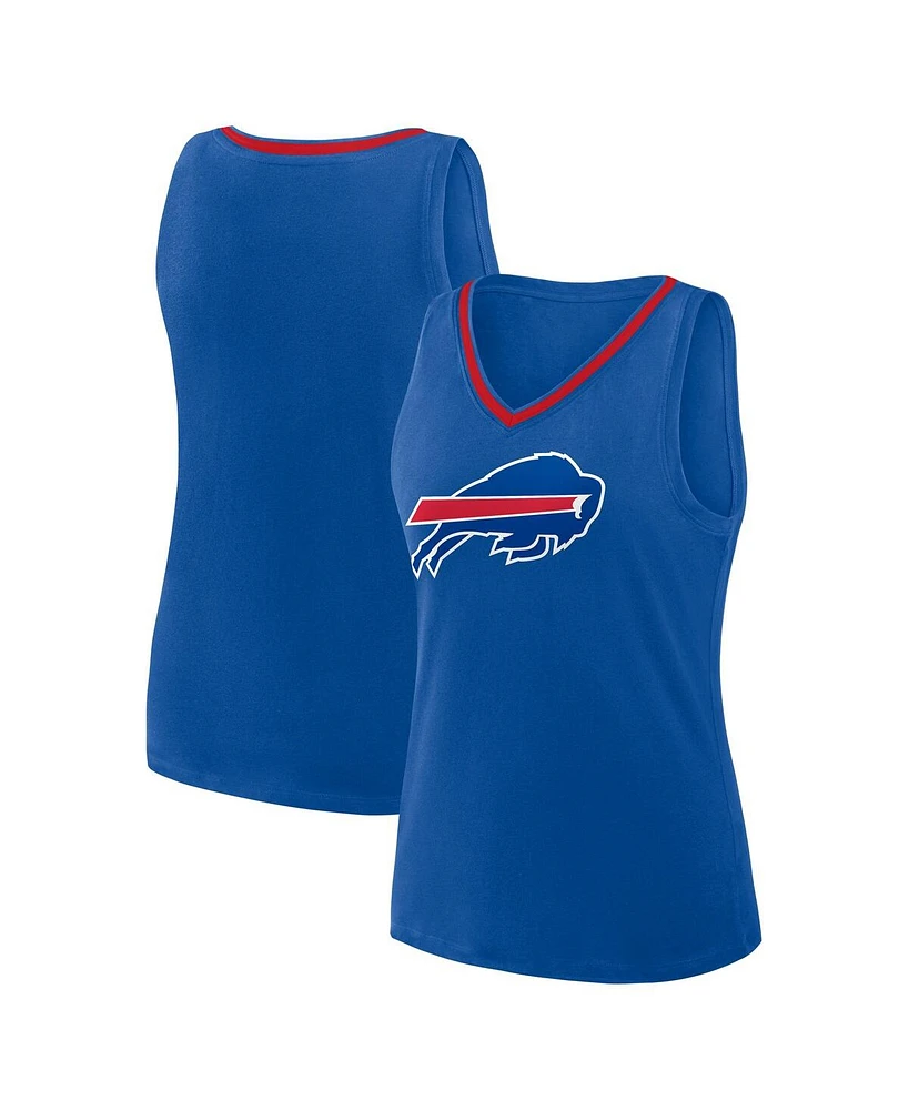 Logo Athletic Women's Royal Buffalo Bills Stellar Win V-Neck Tank Top