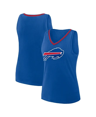 Logo Athletic Women's Royal Buffalo Bills Stellar Win V-Neck Tank Top