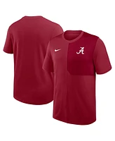 Nike Men's Crimson Alabama Tide 2025 Sideline Uv Performance Coach T-Shirt