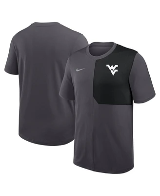 Nike Men's Anthracite West Virginia Mountaineers 2025 Sideline Uv Performance Coach T-Shirt