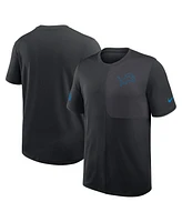 Nike Men's Detroit Lions Sideline Uv Performance Coach T-Shirt