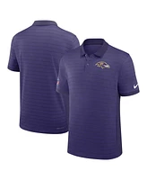 Nike Men's Purple Baltimore Ravens Sideline Victory Stripe Performance Polo Shirt