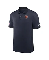 Nike Men's Navy Chicago Bears Sideline Victory Stripe Performance Polo Shirt