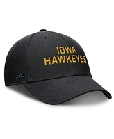 Nike Men's Black Iowa Hawkeyes Rise Practice Adjustable Hat