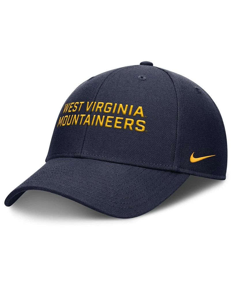 Nike Men's Navy West Virginia Mountaineers Rise Practice Adjustable Hat