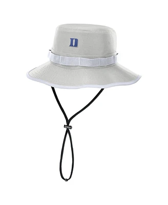 Nike Men's Gray Duke Blue Devils 2025 Sideline Apex Boonie Performance Bucket Hat
