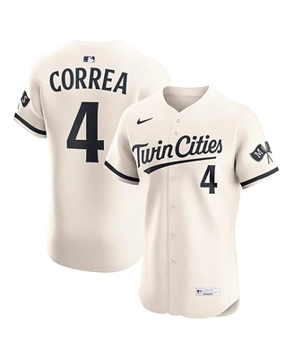 Nike Men's Carlos Correa Cream Minnesota Twins Alternate Elite Player Jersey