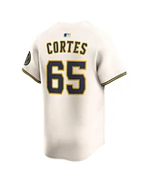 Nike Men's Nestor Cortes Cream Milwaukee Brewers Home Limited Player Jersey
